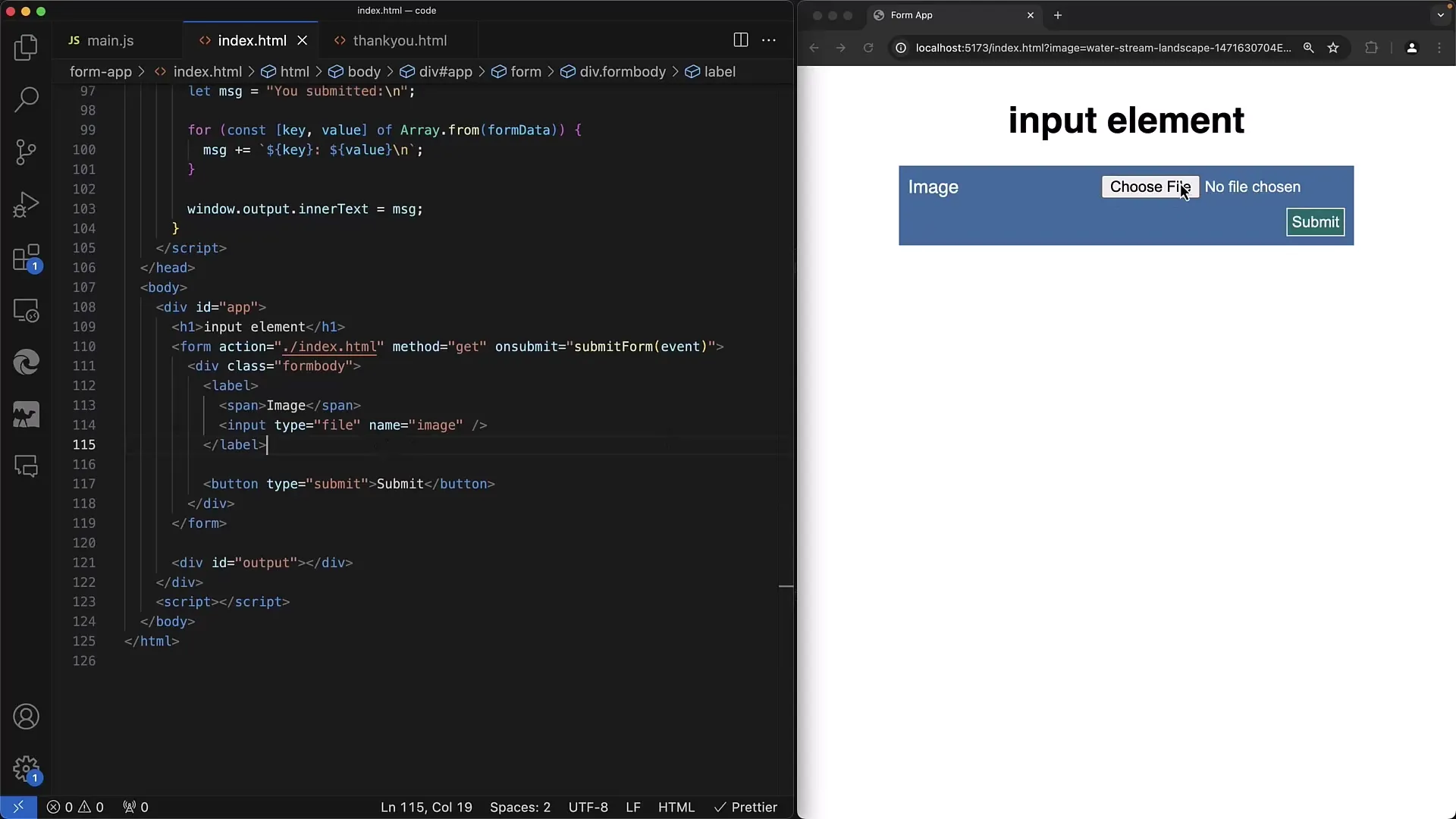 Implementación efectiva de cargas de archivos en formularios web