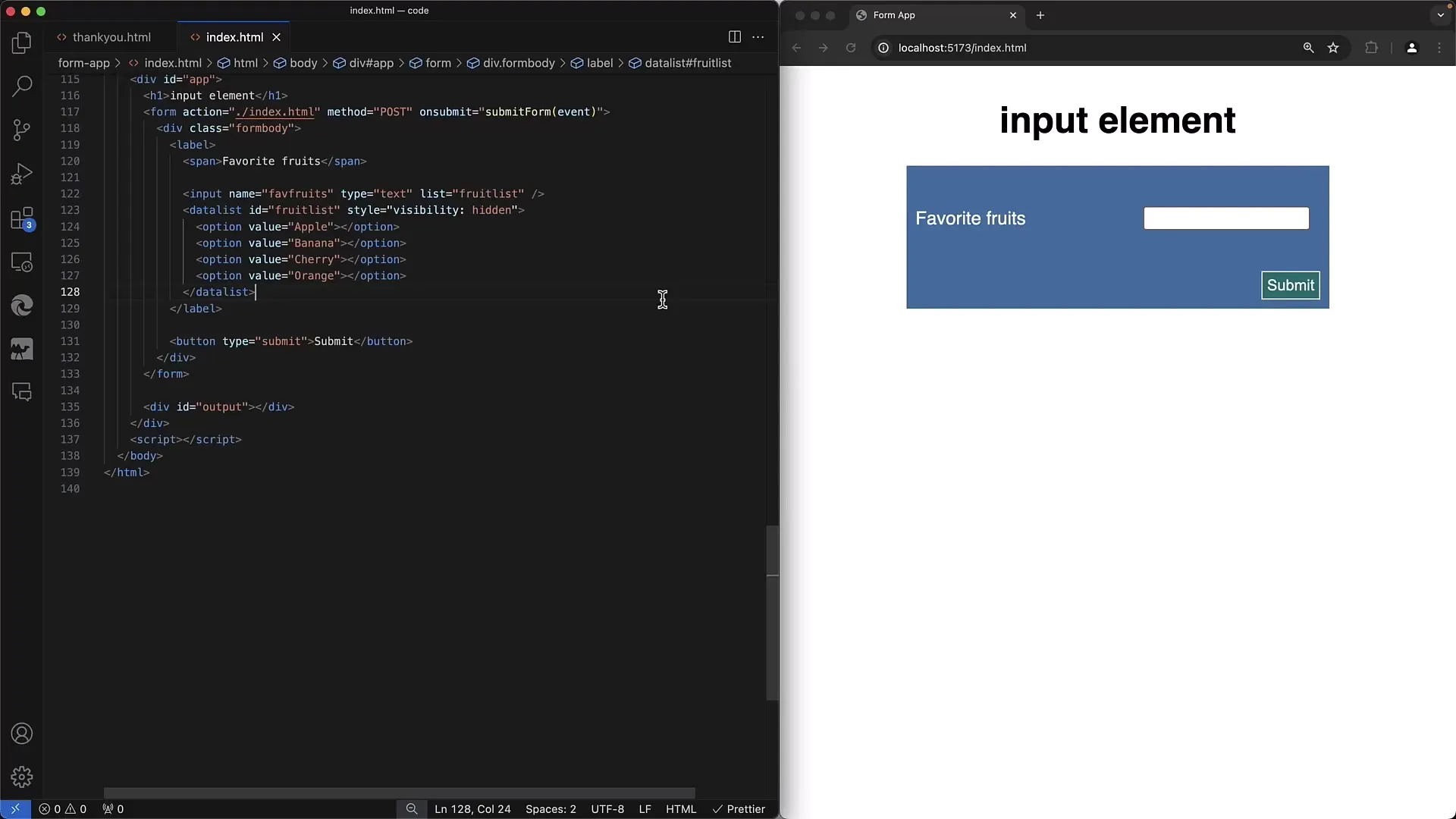 Създаване на списъци с предложения с datalist в HTML