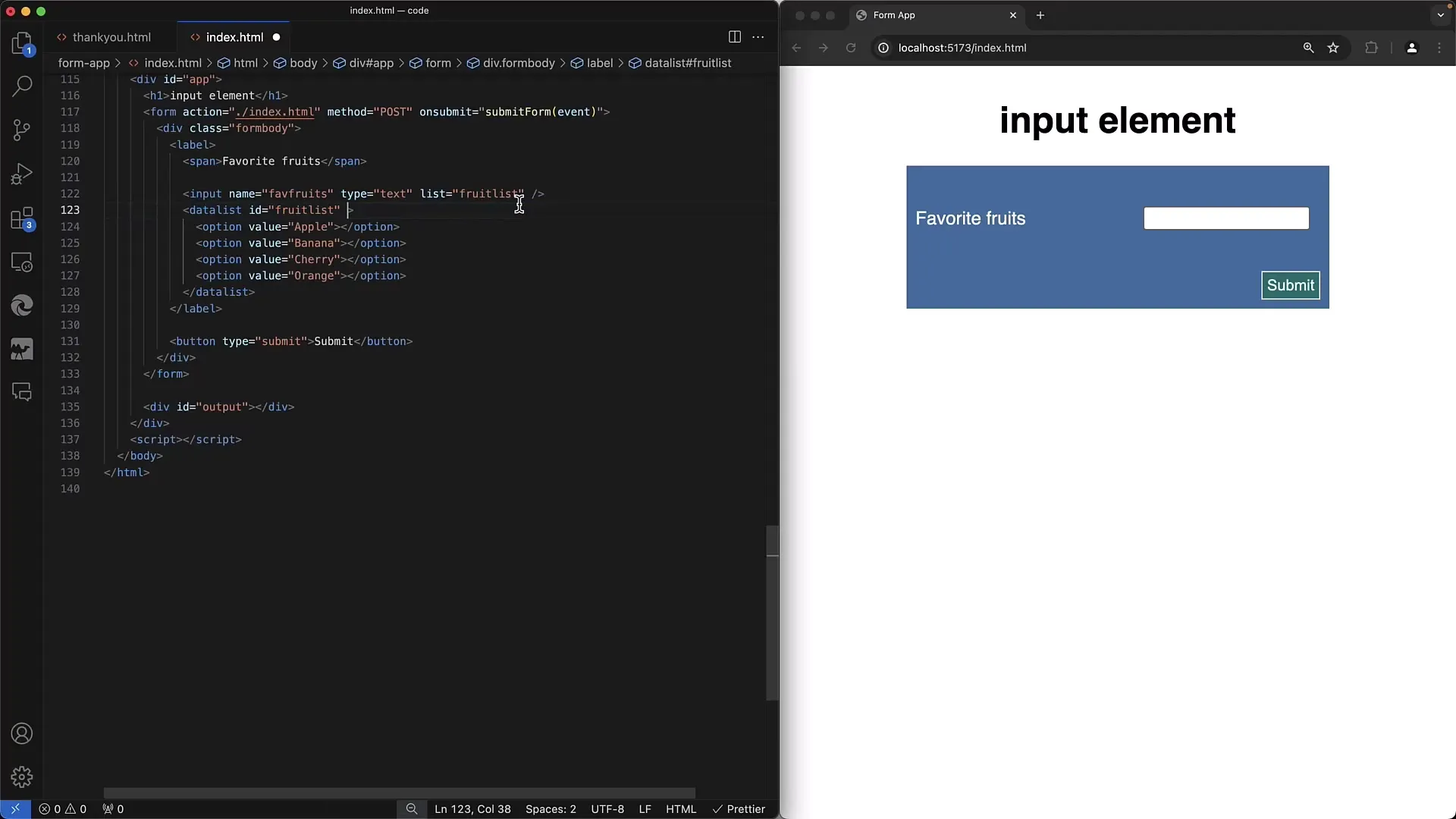 Създаване на списъци с предложения с datalist в HTML