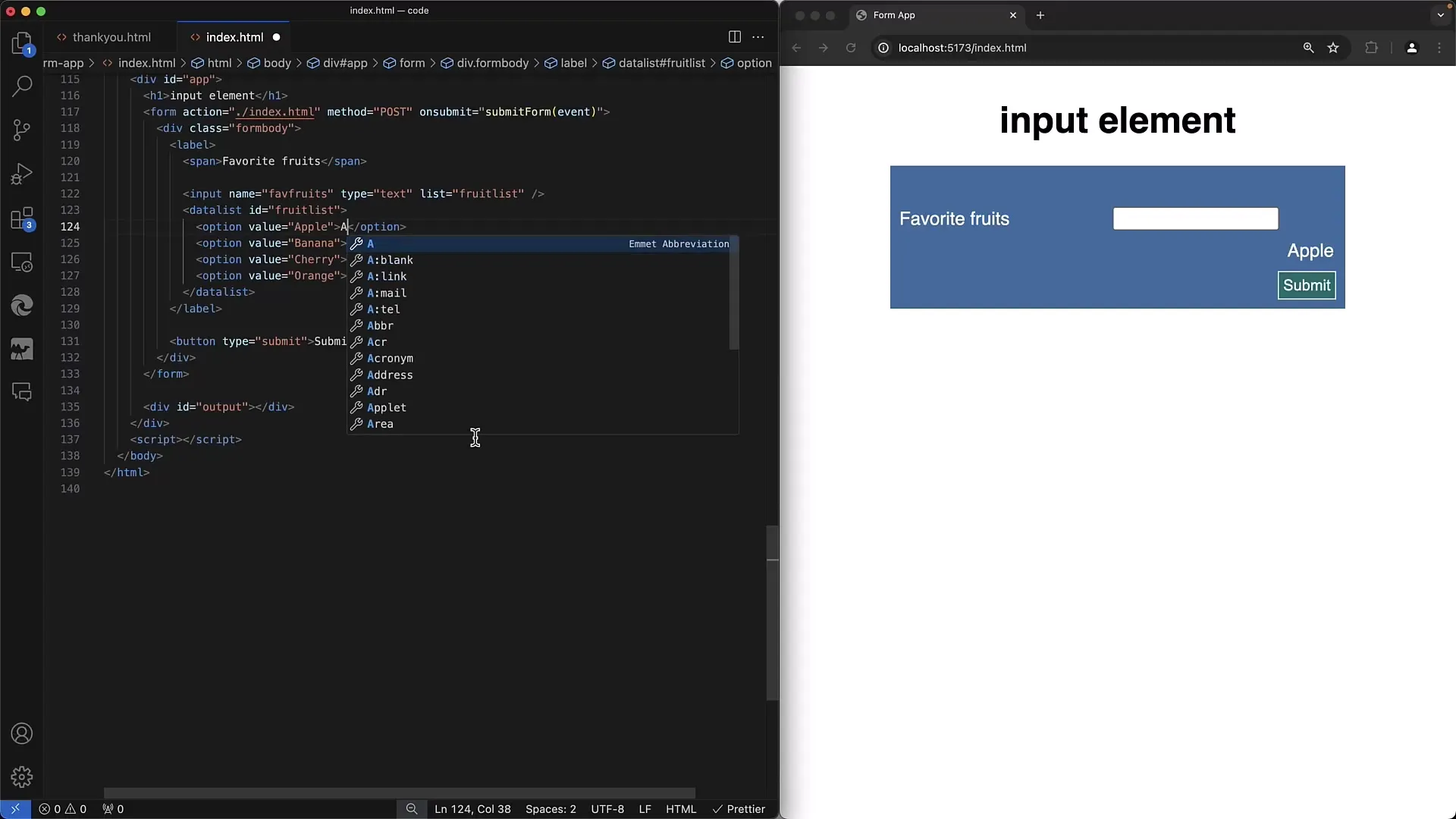 Създаване на списъци с предложения с datalist в HTML