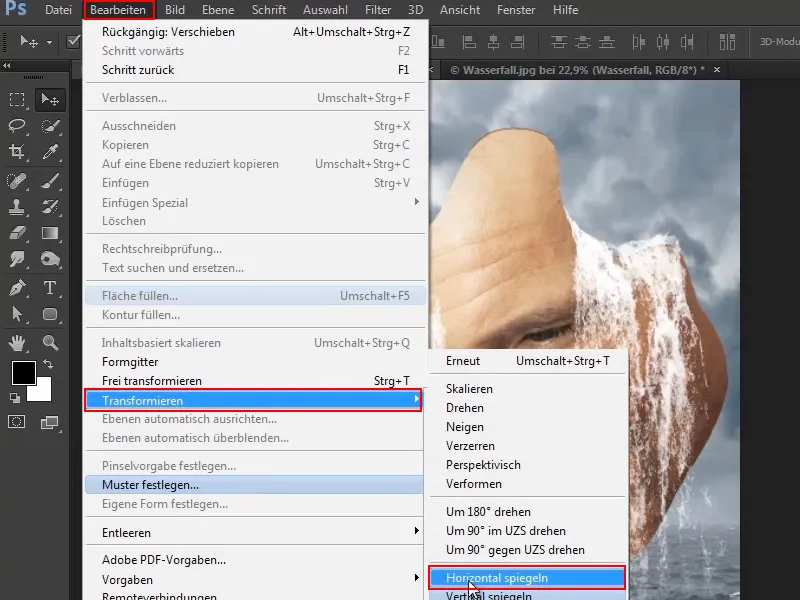 Photoshop - El oráculo del mar - Parte 09: Optimización de las cascadas y ajuste de la superficie del mar