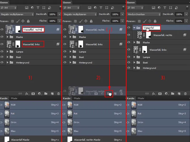 Photoshop - El oráculo del mar - Parte 09: Optimización de las cascadas y ajuste de la superficie del mar