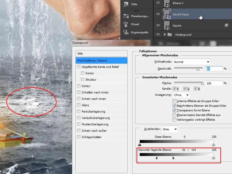Photoshop - El oráculo del mar - Parte 09: Optimización de las cascadas y ajuste de la superficie del mar