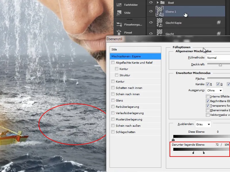 Photoshop - El oráculo del mar - Parte 09: Optimización de las cascadas y ajuste de la superficie del mar