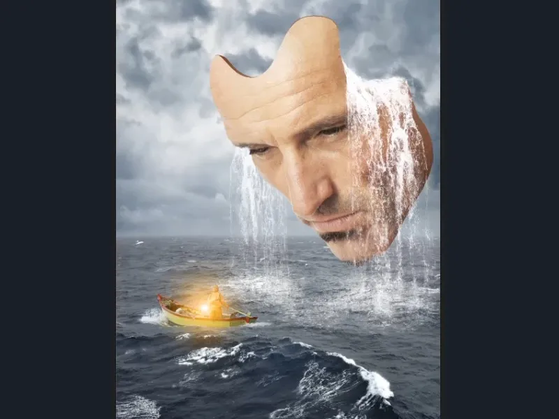 Photoshop - El oráculo del mar - Parte 09: Optimización de las cascadas y ajuste de la superficie del mar