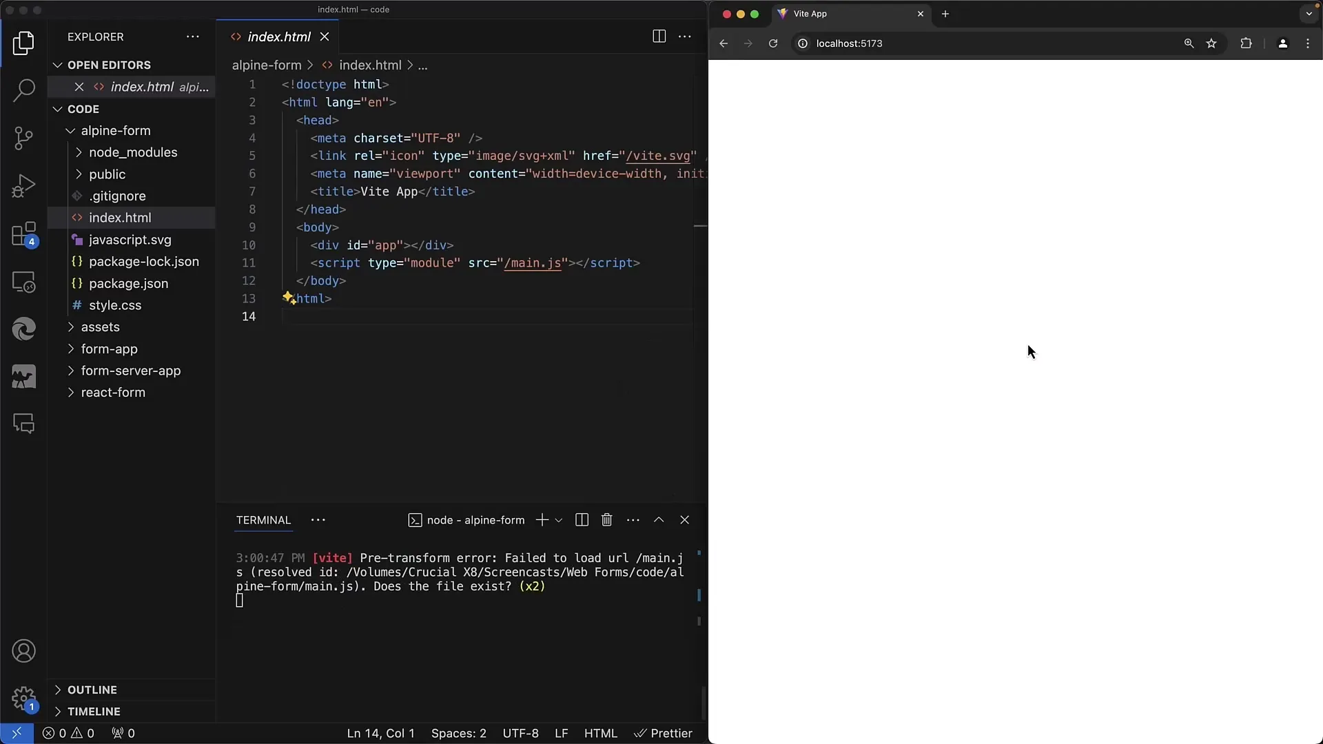 Membuat formulir interaktif dengan Alpine.js
