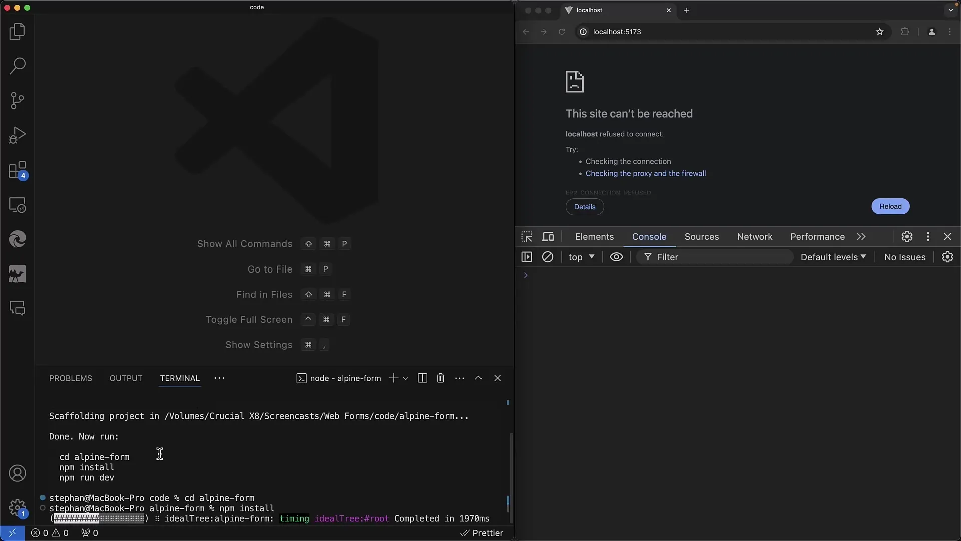 Membuat formulir interaktif dengan Alpine.js