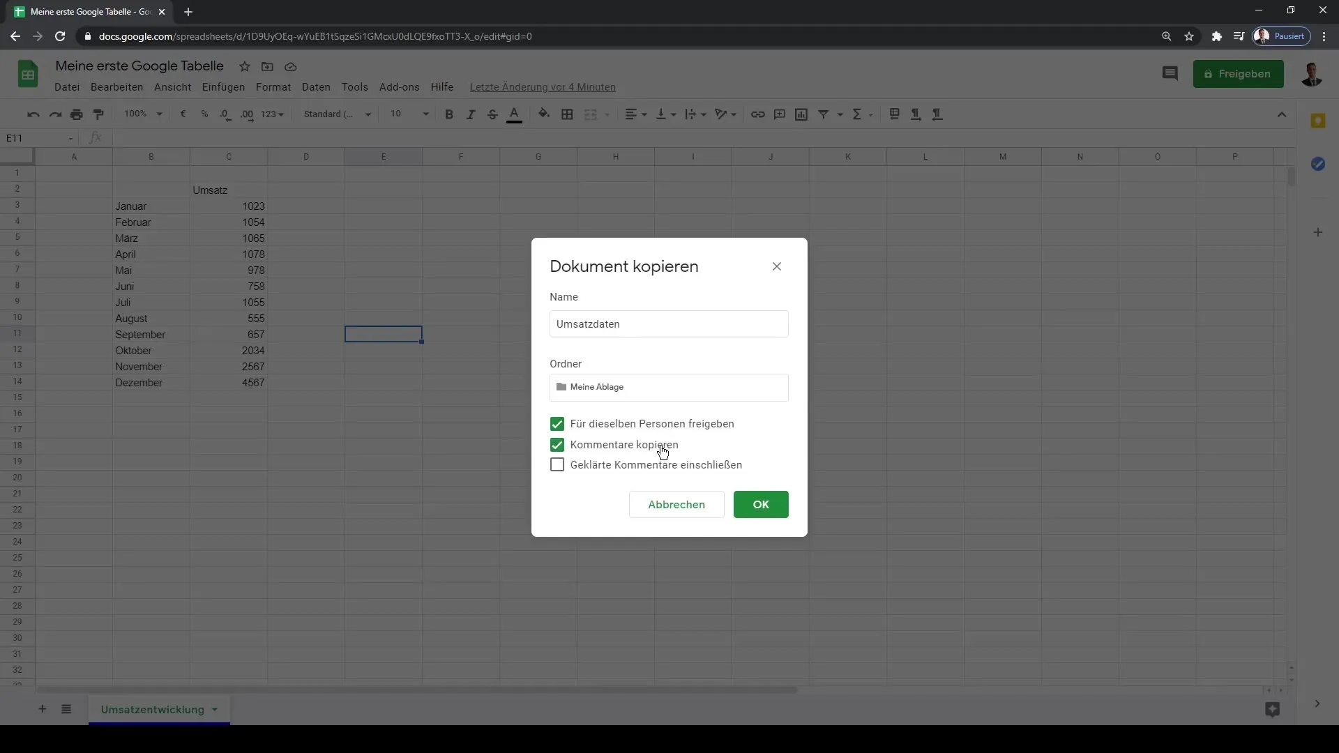 Google Tabeli dokumentide tõhus haldamine