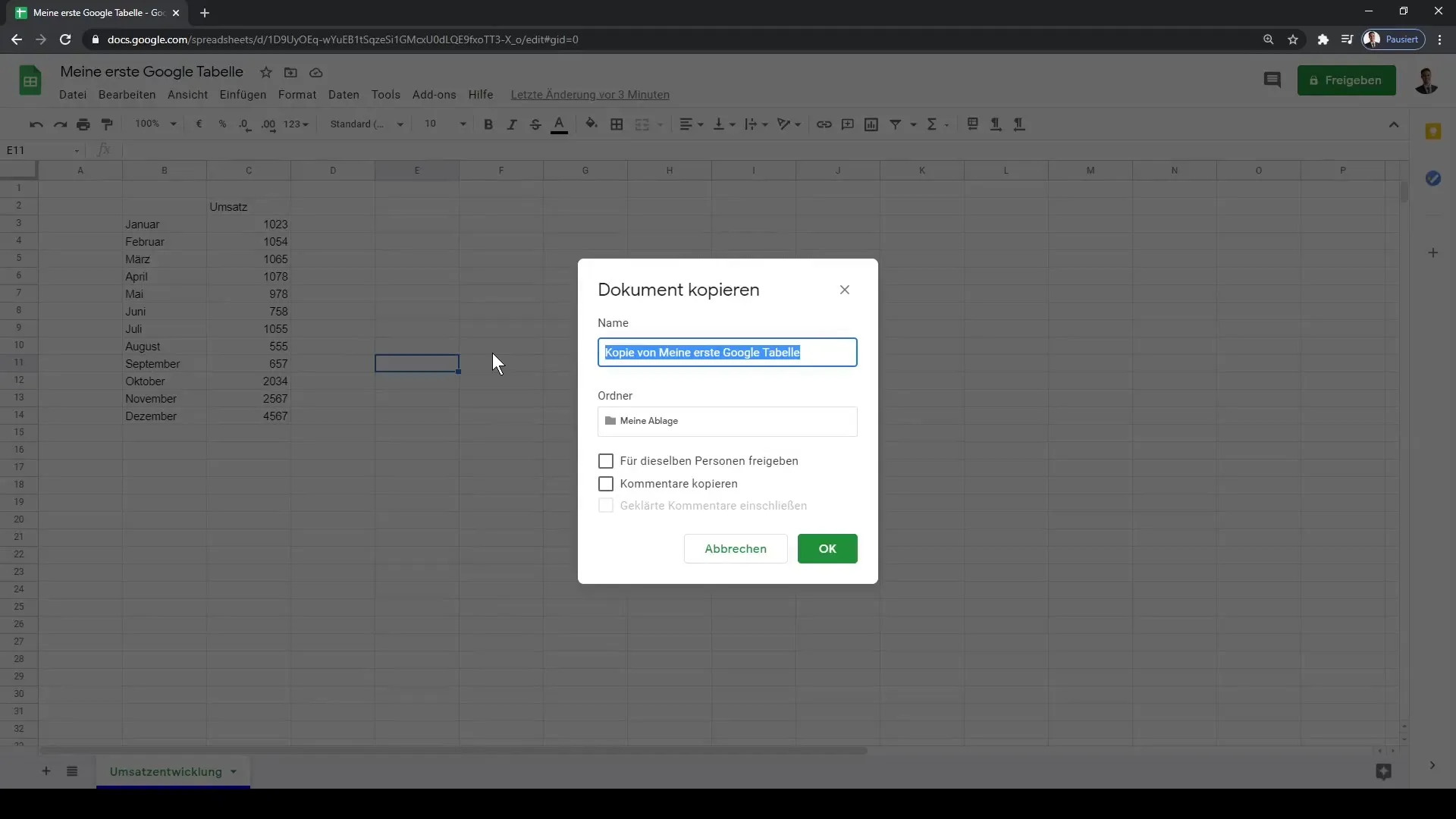 Google'i tabelidokumentide tõhus haldamine