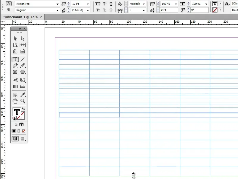 Vytvořit rozvrh hodin v programu Adobe InDesign.