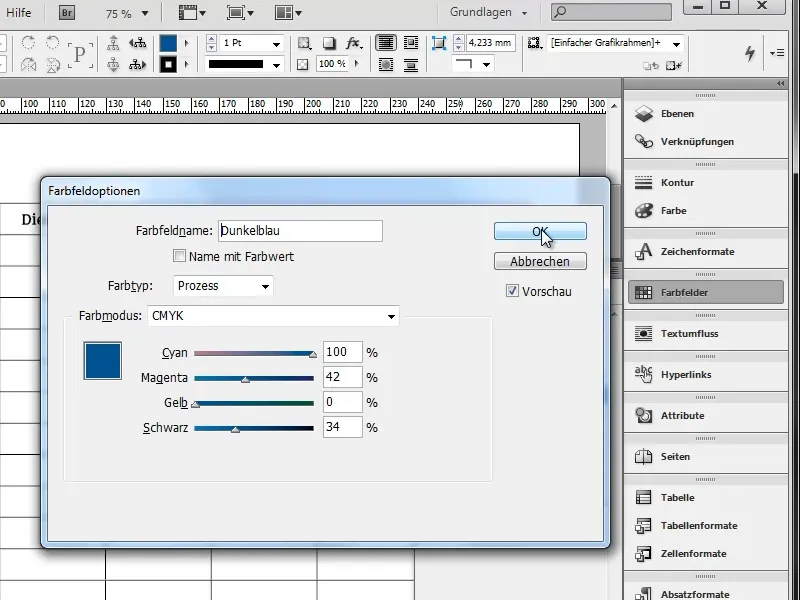 Vytvořit rozvrh hodin v programu Adobe InDesign.