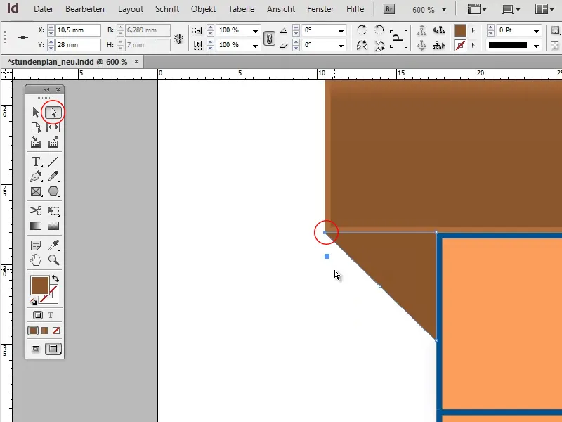 Vytvořit rozvrh hodin v programu Adobe InDesign.