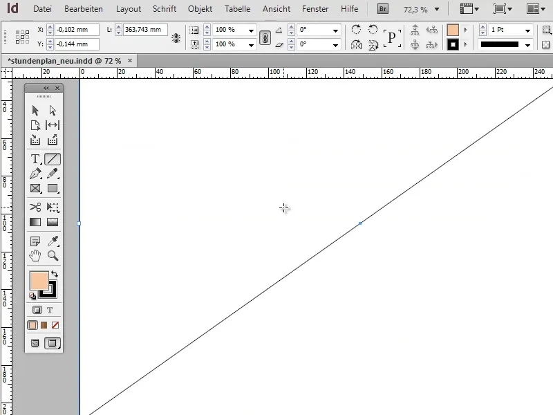 Vytvořit rozvrh v programu Adobe InDesign.