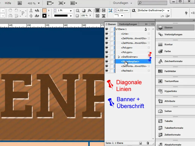 Vytvoření rozvrhu v programu Adobe InDesign