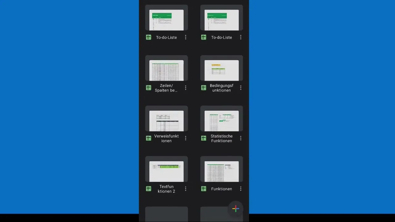 Google Sheetsit nutikasutades mobiiltelefonis - samm-sammuline juhend