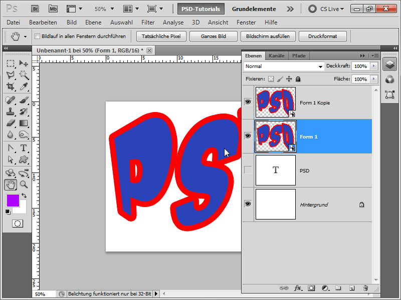 Logo med diverse pompøse effekter