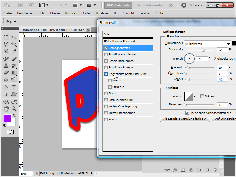 Logo med ulike prangende effekter