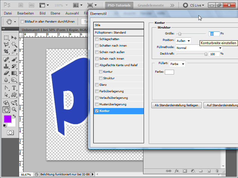 Logo med ulike prangende effekter