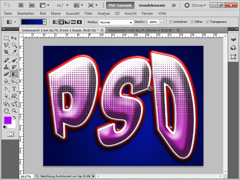 Logo med ulike prangende effekter