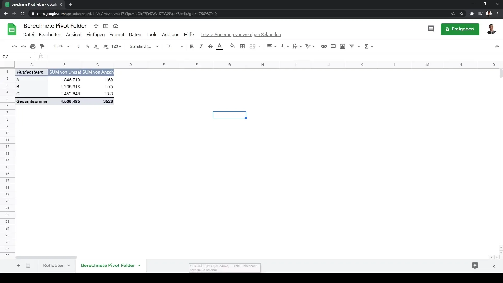 Kohandatud analüüs arvutatud väljadega Google Sheetsis