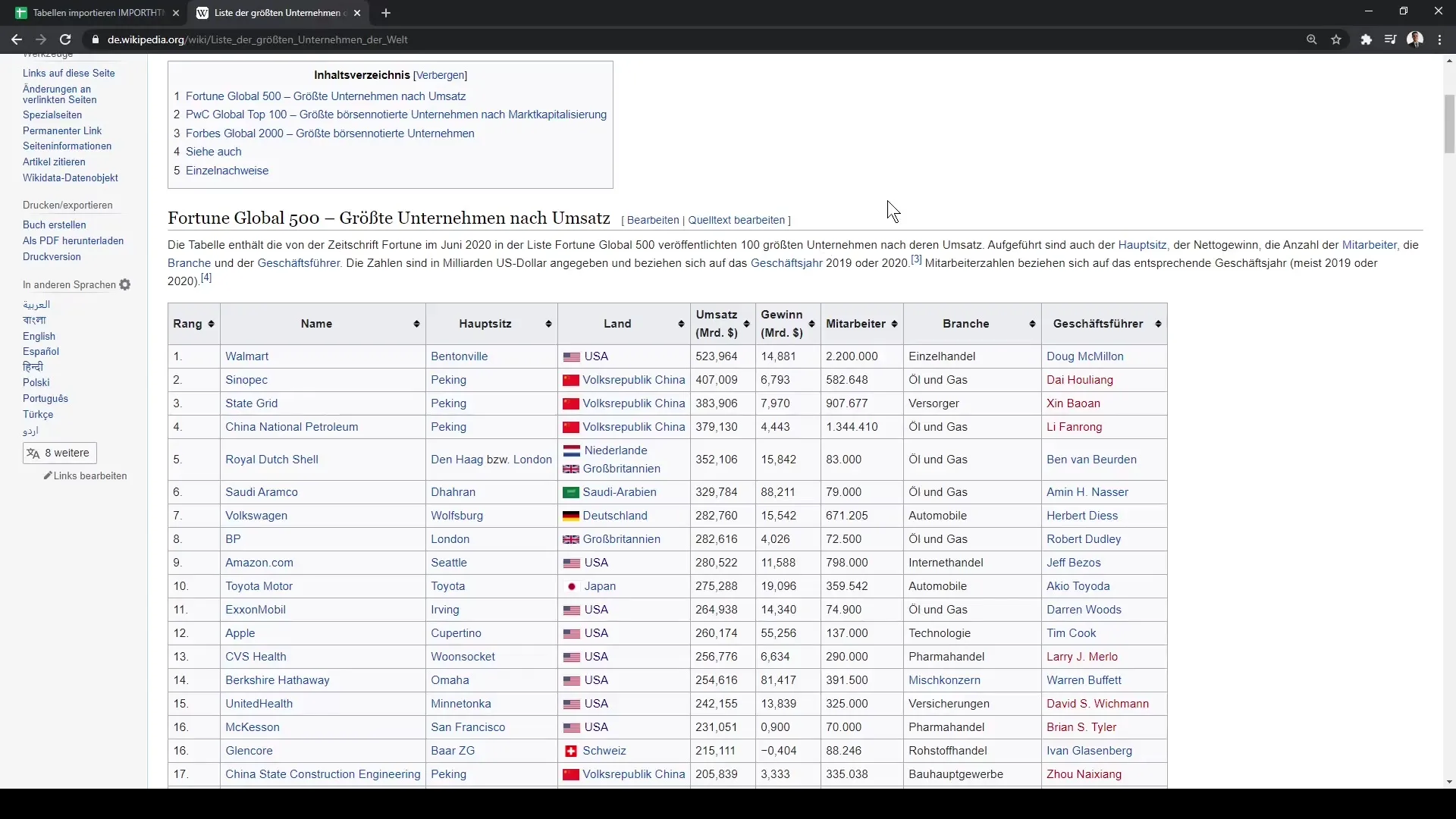 Google Sheets: Andmete importimine HTML-tabelist