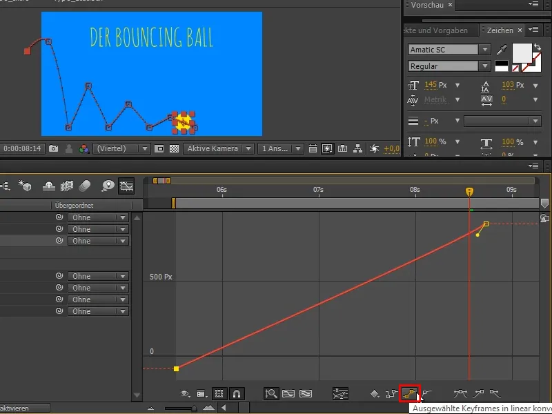 Animación fácil: Bola que rebota - las curvas