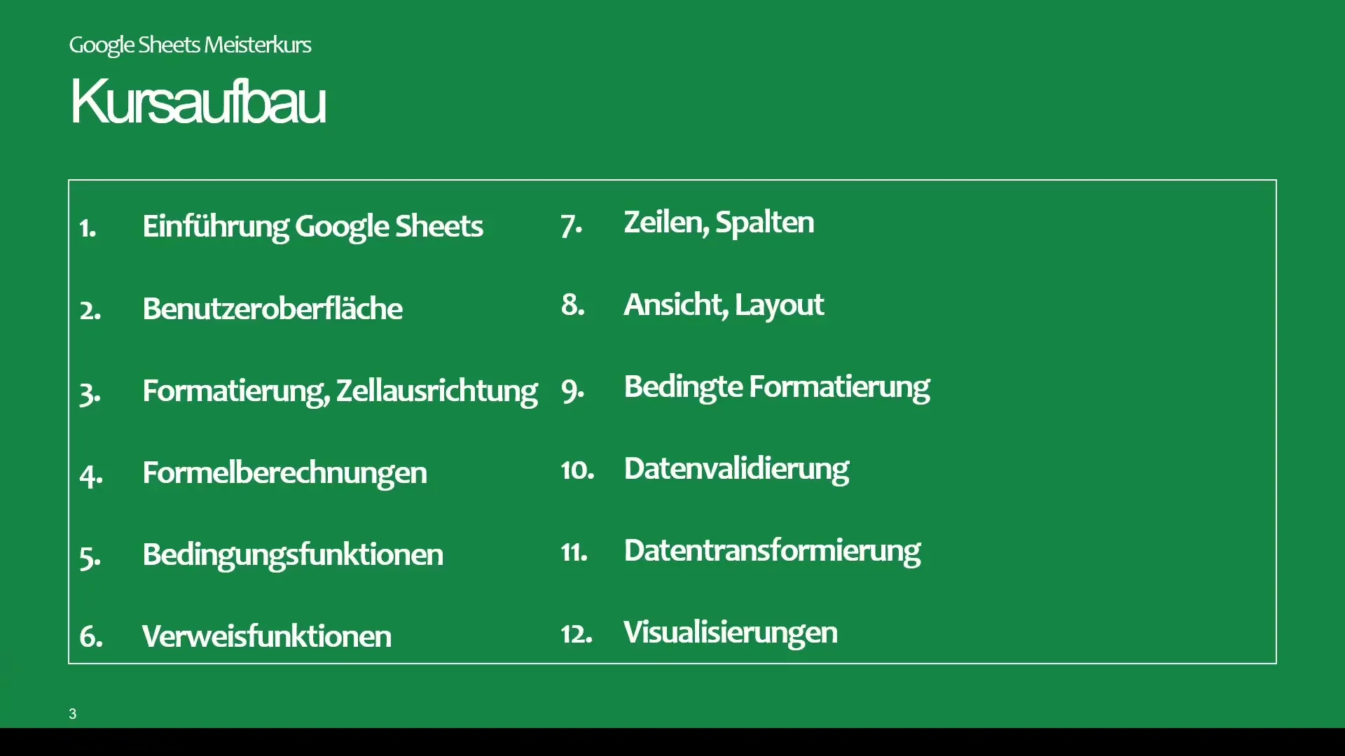 Google Sheetsi meistriklass: mida kursusel oodata!