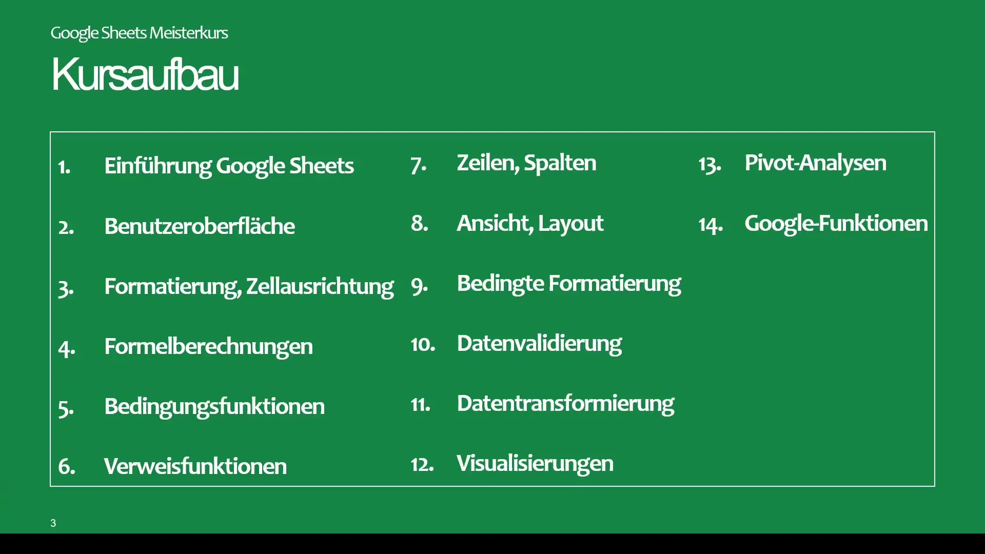 Google Sheets meistriklass: mida kursusel oodata!