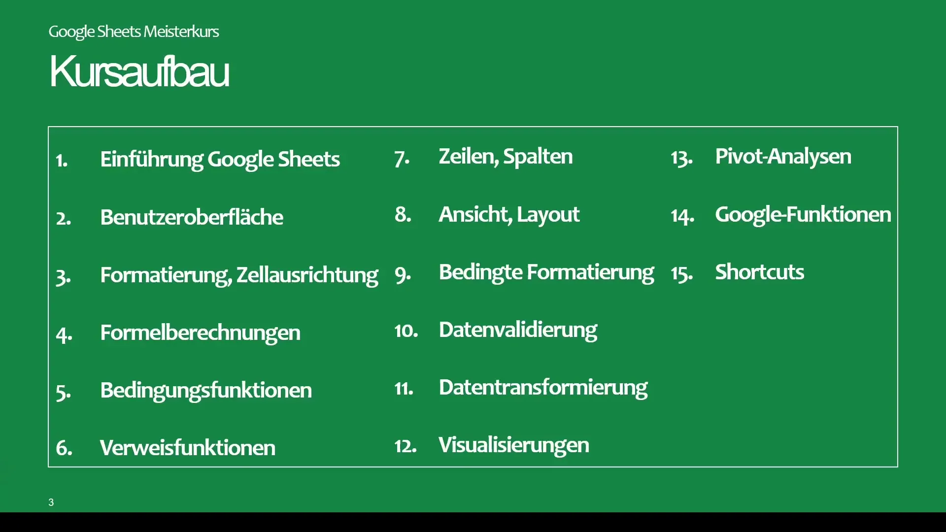 Google Sheetsi meistriklass: mida kursuselt oodata!