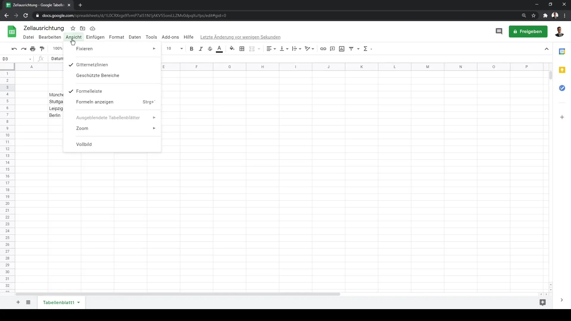 Zellausrichtung Google Sheets'is: Põhjalik juhend