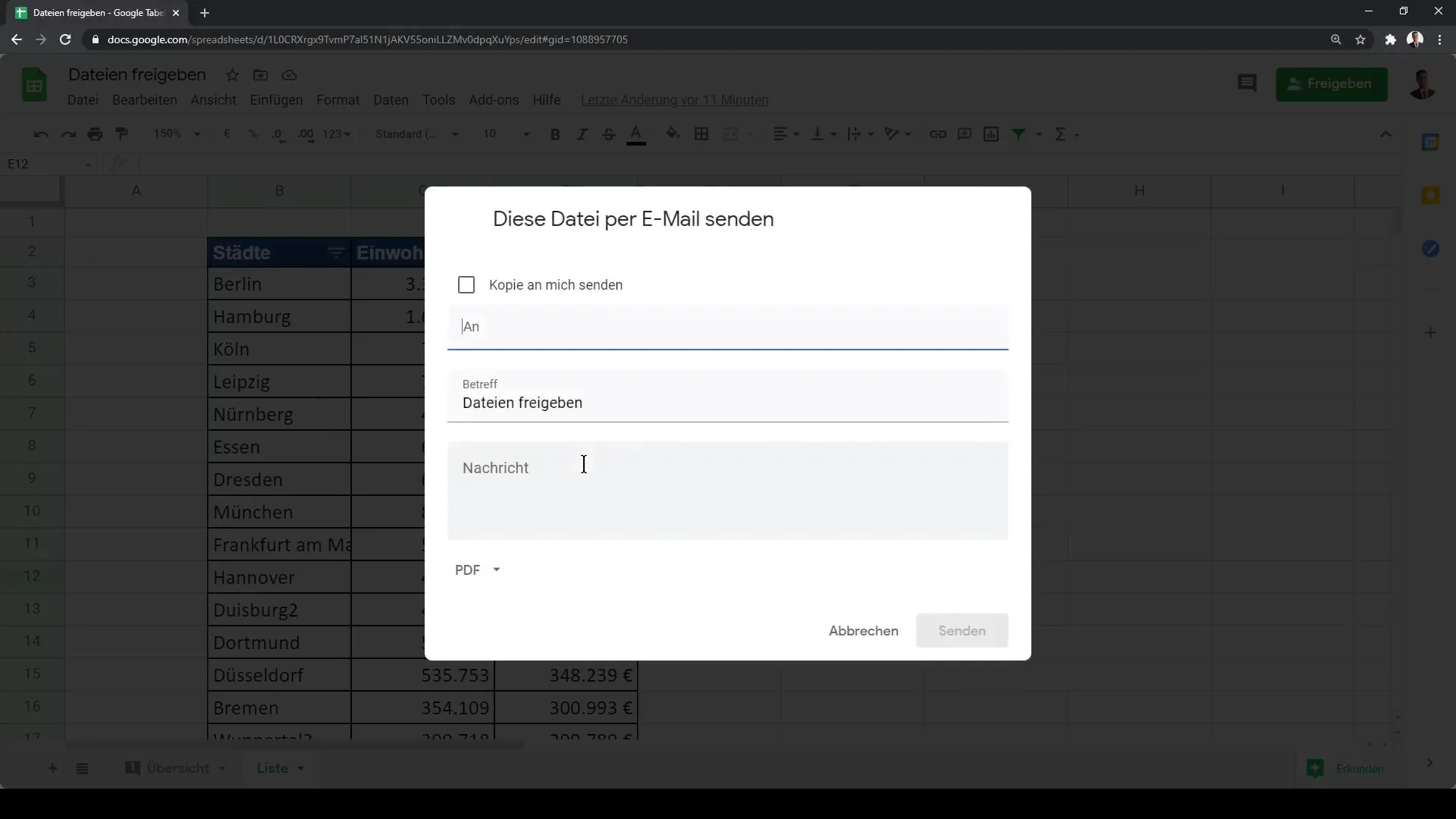 Google Sheets jagamine lihtsaks tehtud