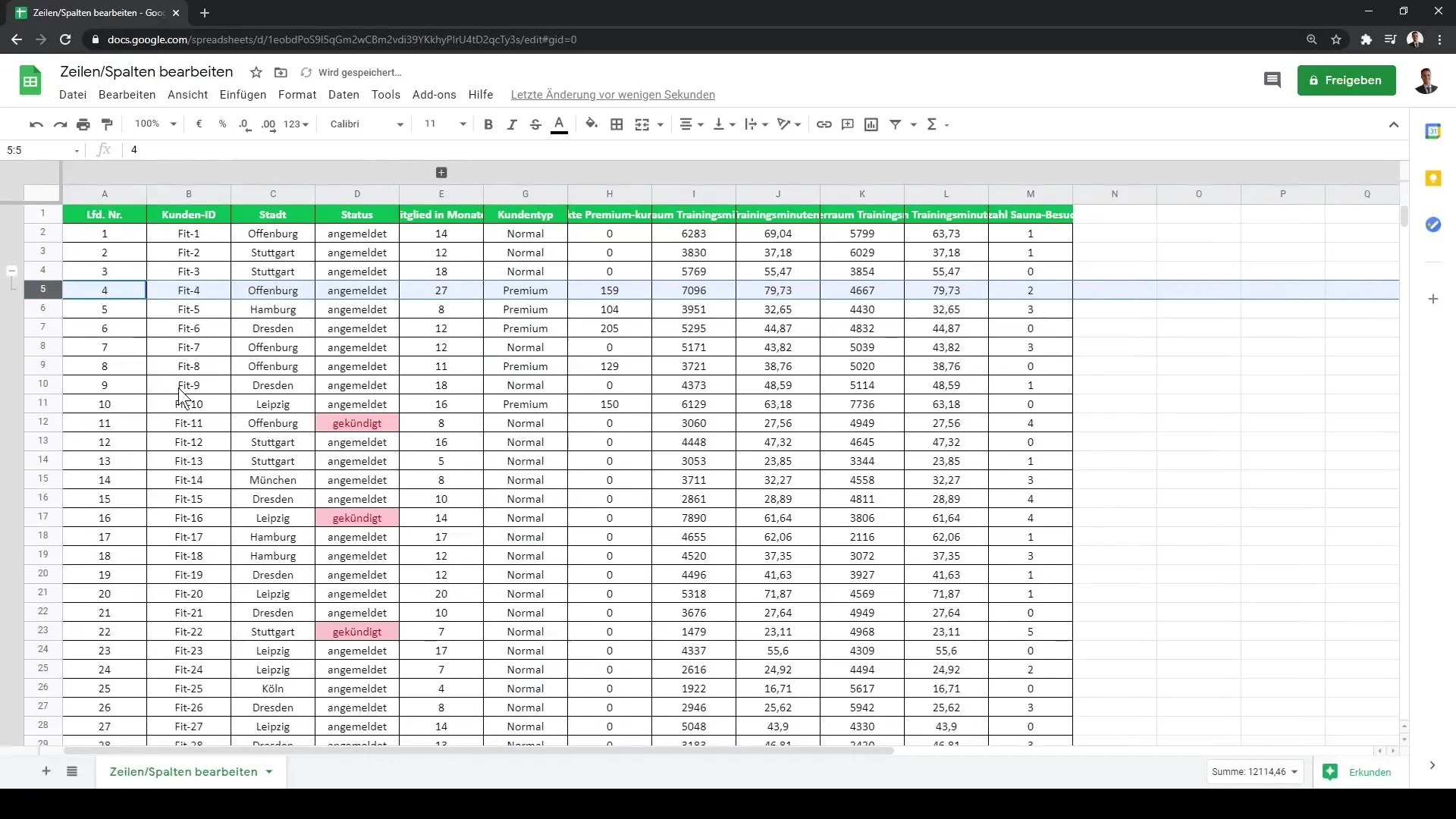 Google Sheets: Veergude ja ridade tõhus töötlemine