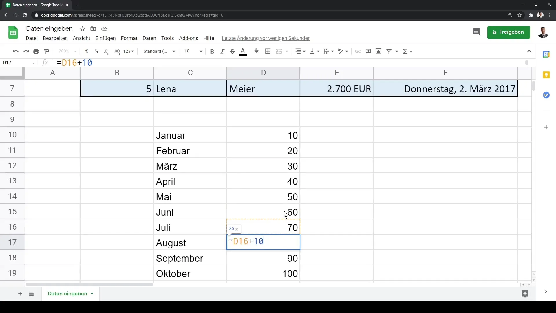 Google Sheets - Andmete sisestamine tõhusalt hallata
