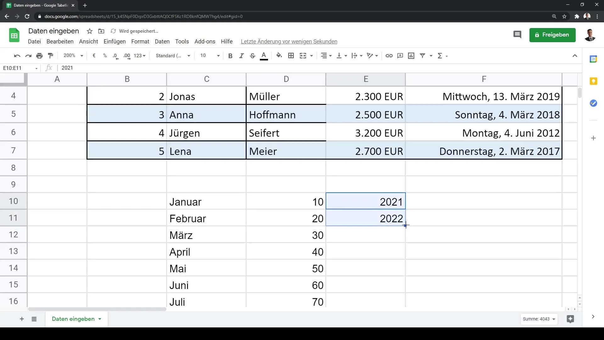 Google Sheets - Andmete sisestamine tõhusalt valdama