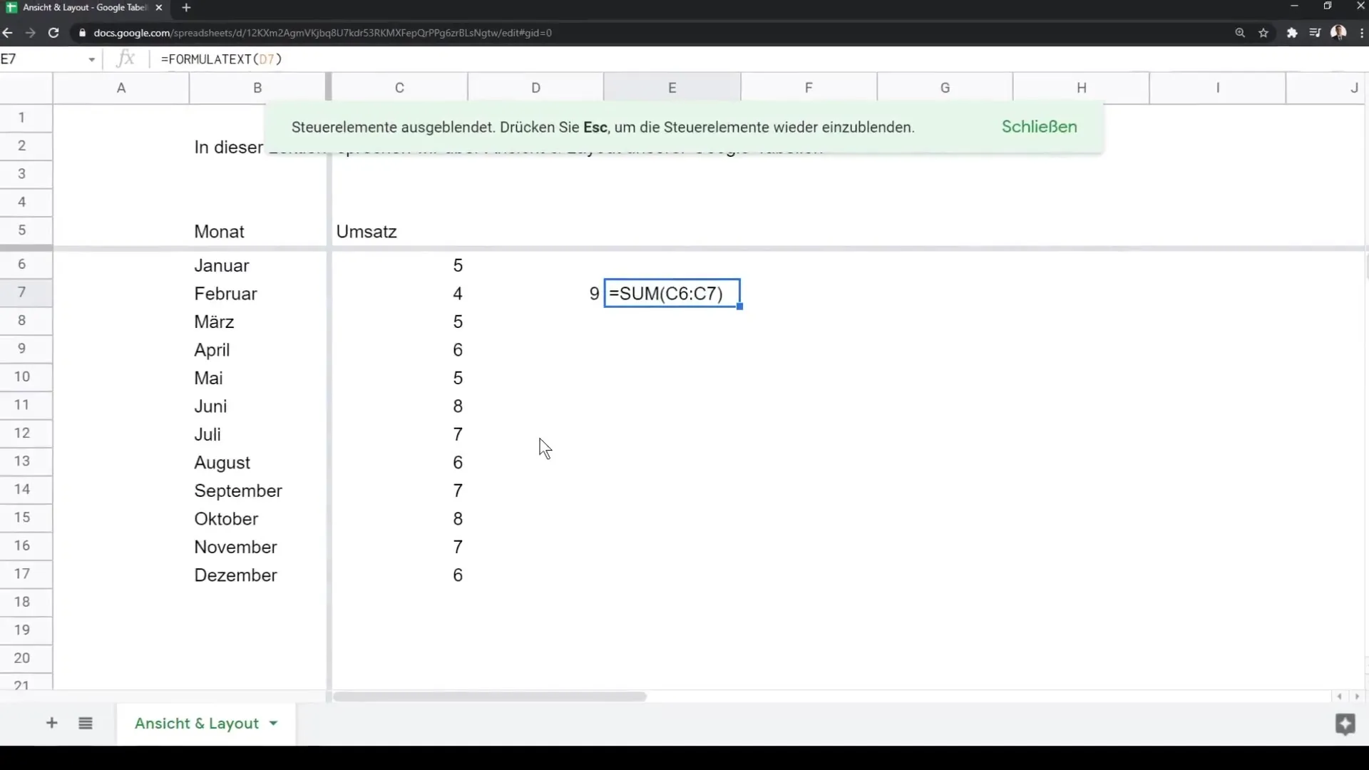 Google Sheets: Vaadet ja paigutust kohandage optimaalseks kasutamiseks