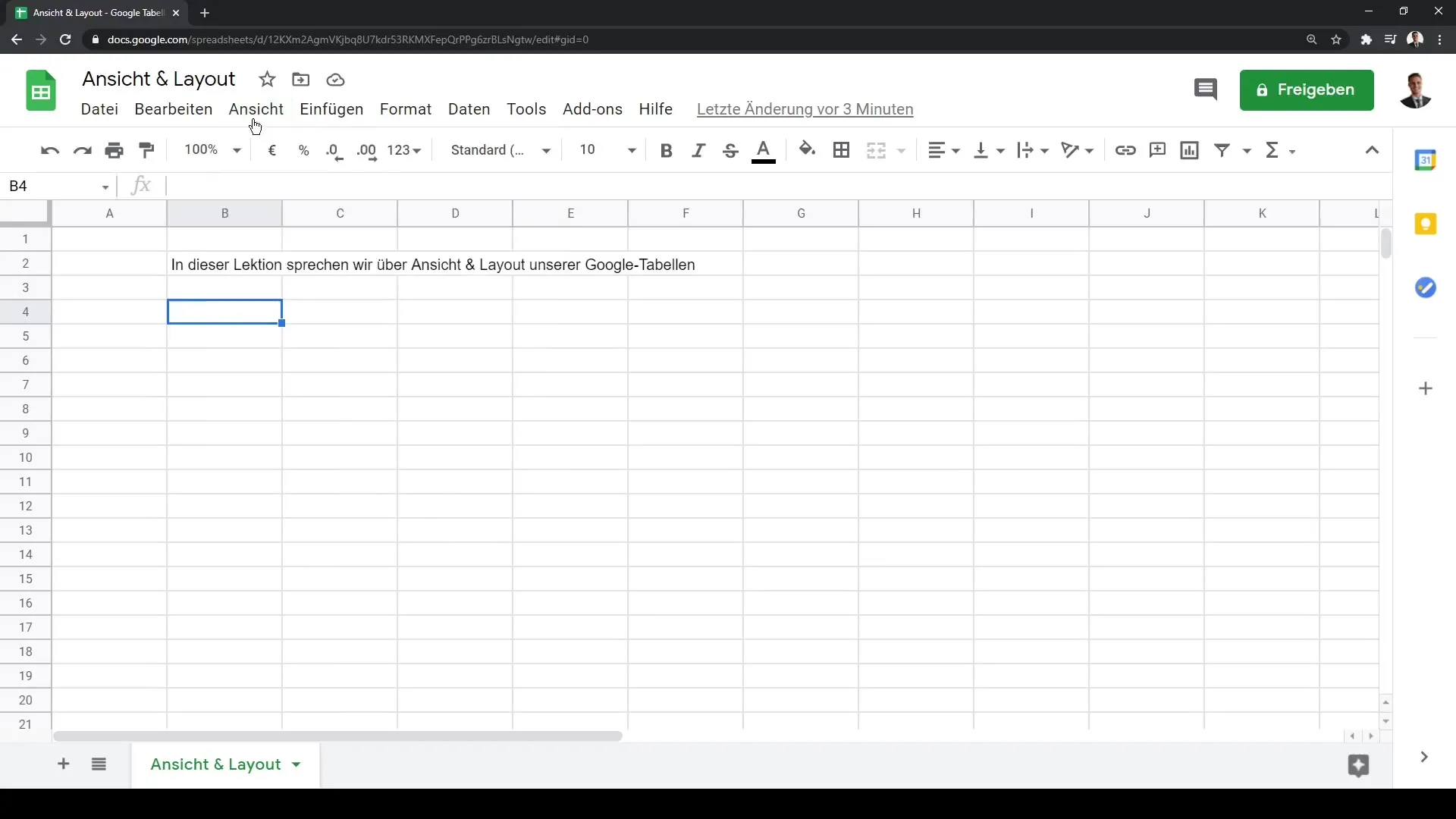 Google Sheets: Vaade ja paigutus optimaalseks kasutamiseks kohandada
