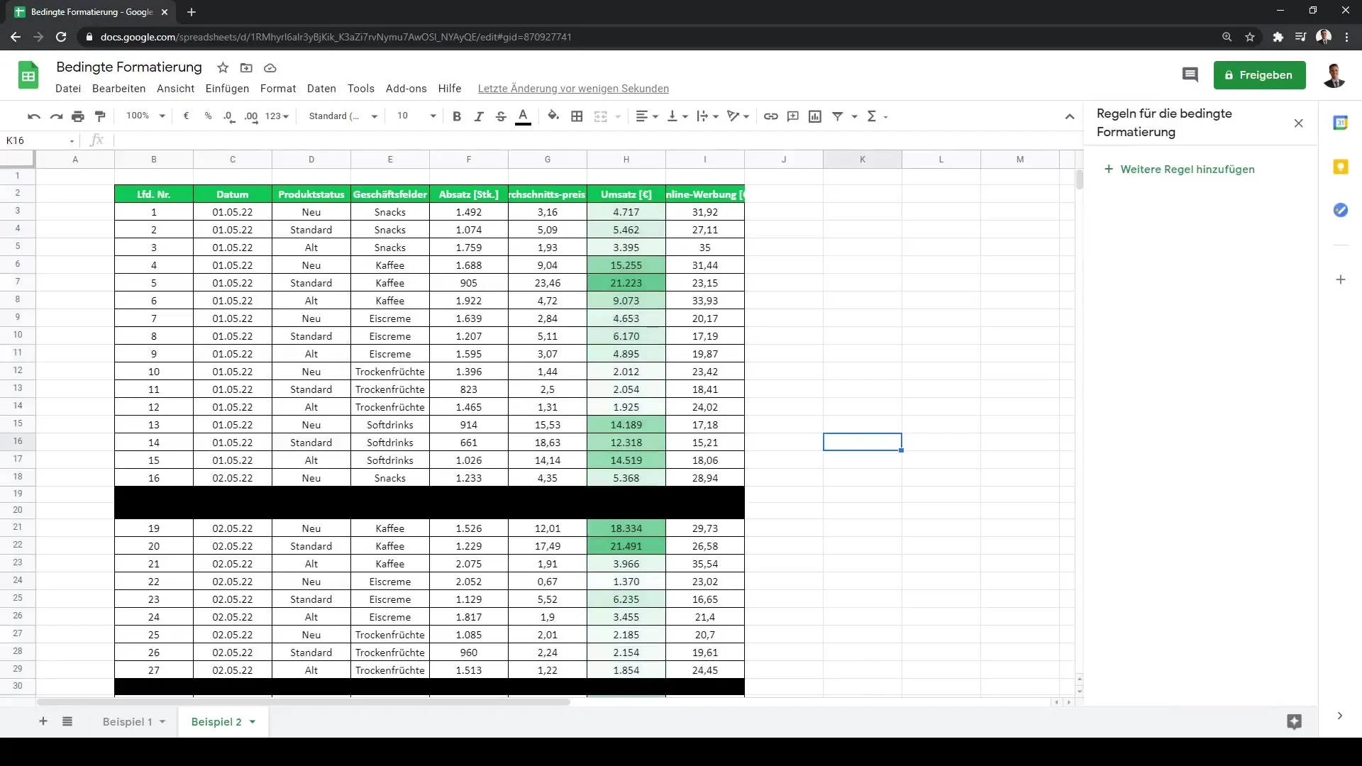 Google Sheets: Rakkude tingimuslik vormindamine lihtsaks tehtud