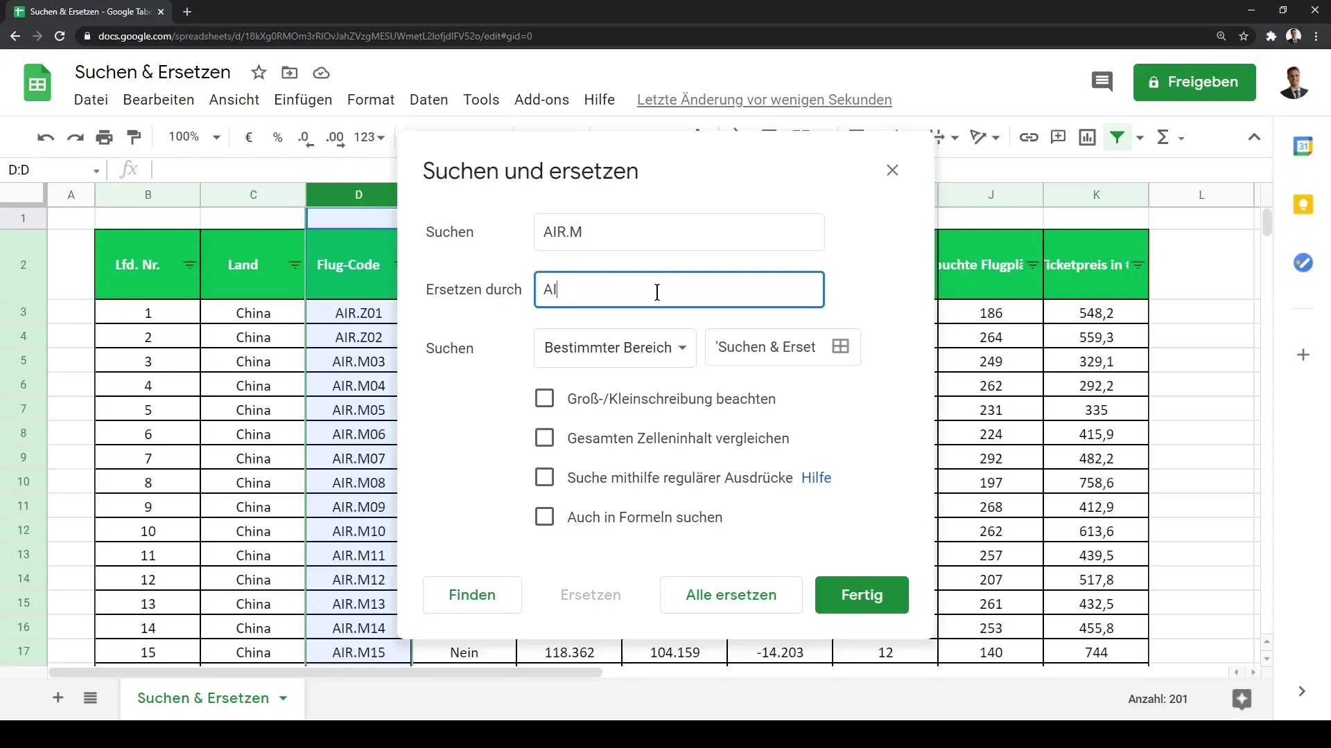 Google Sheets – Andmete otsimine ja asendamine tõhusalt