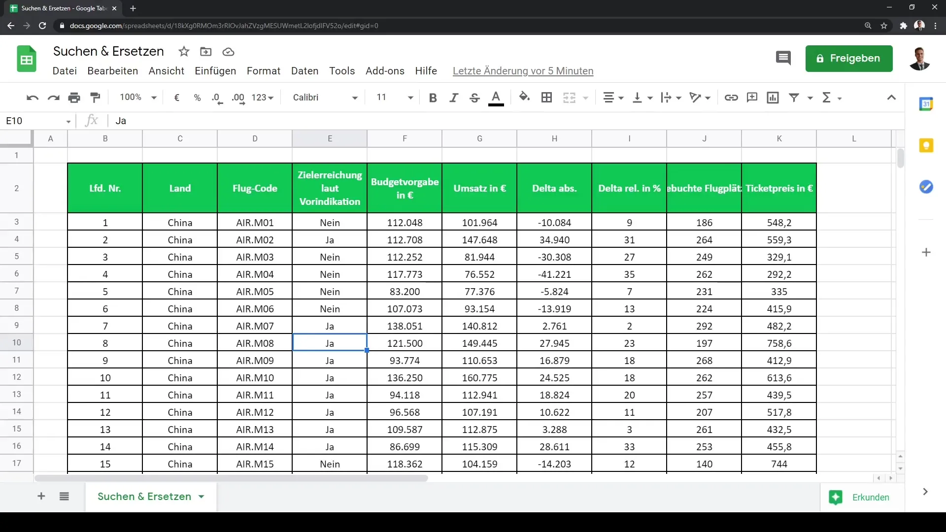 Google Sheets – Andmete tõhus otsimine ja asendamine