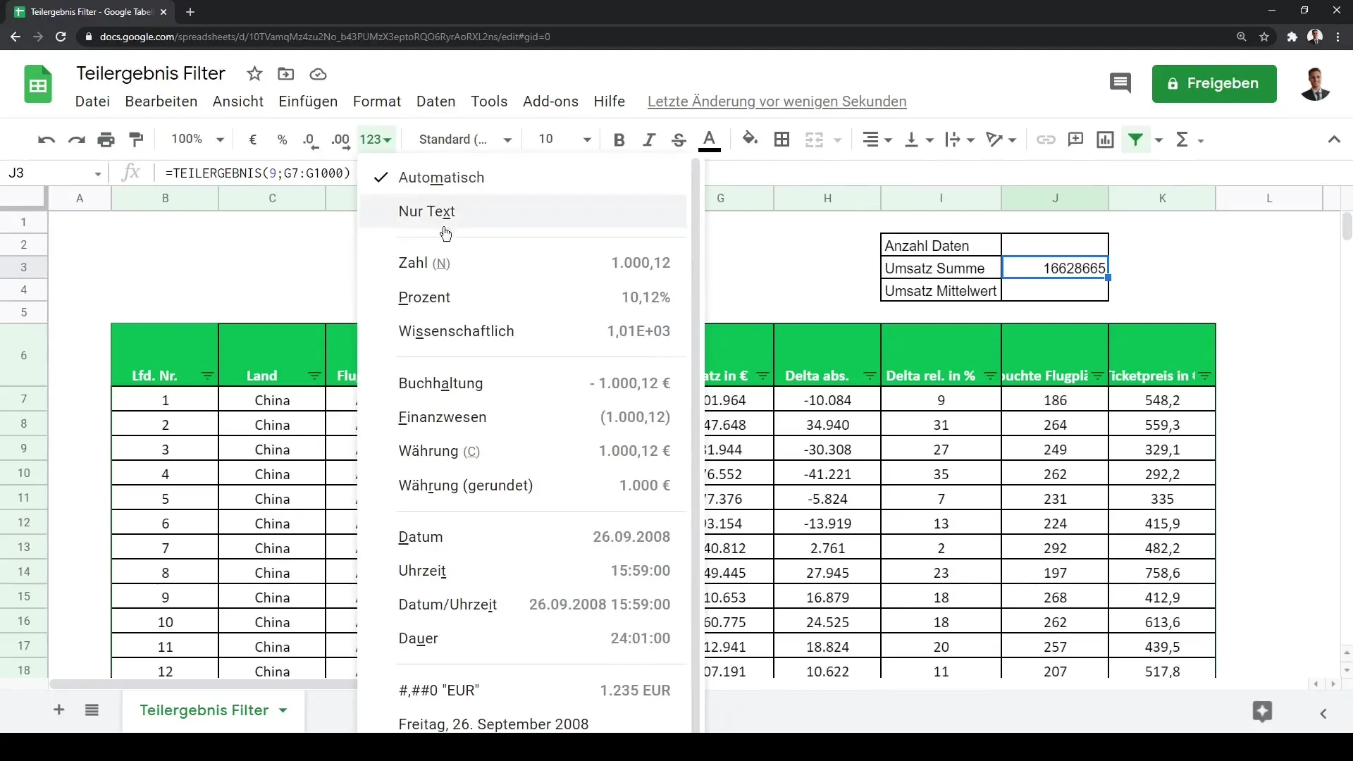 Google Sheets: Andmete analüüs tõhusalt koos osatulemuste funktsiooniga
