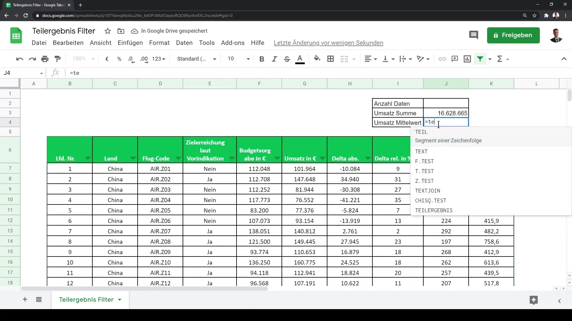 Google Sheets: Tõhus andmeanalüüs jagatulemifunktsiooniga