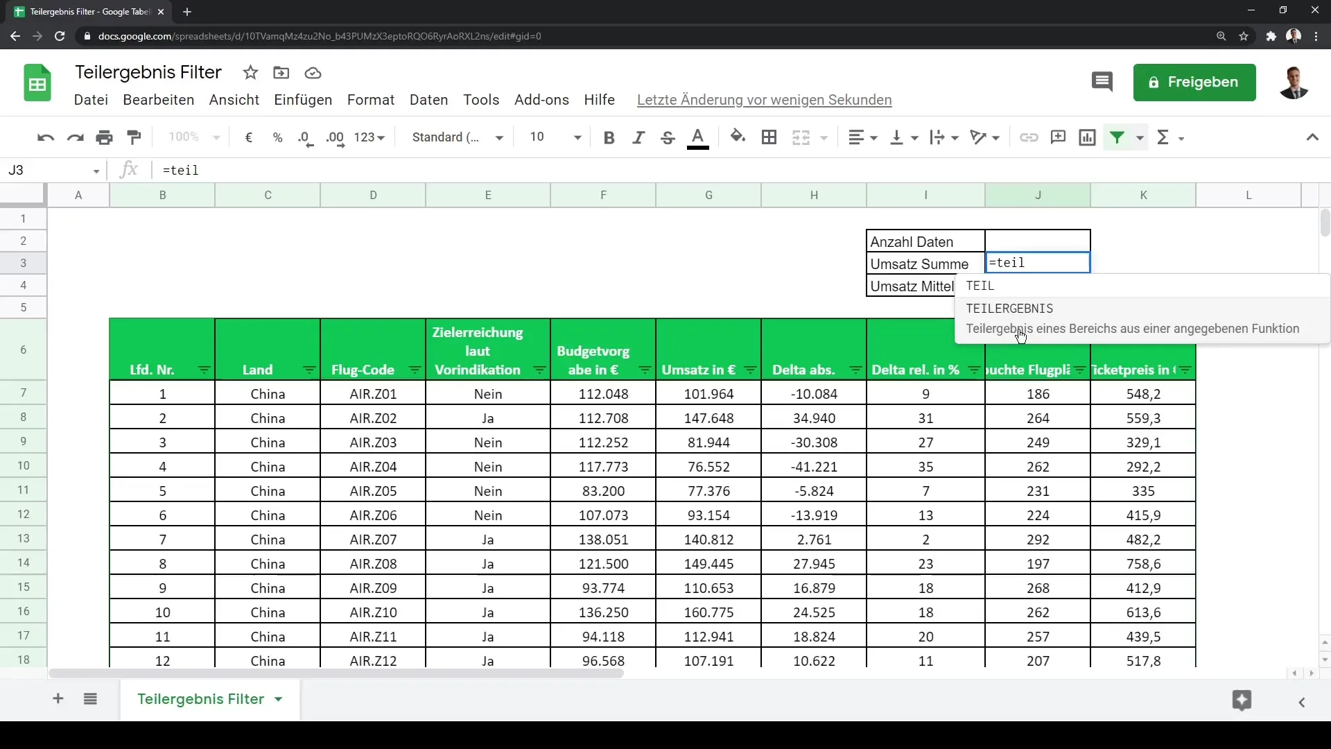 Google Sheets: Tõhus andmeanalüüs jagatulemuse funktsiooniga