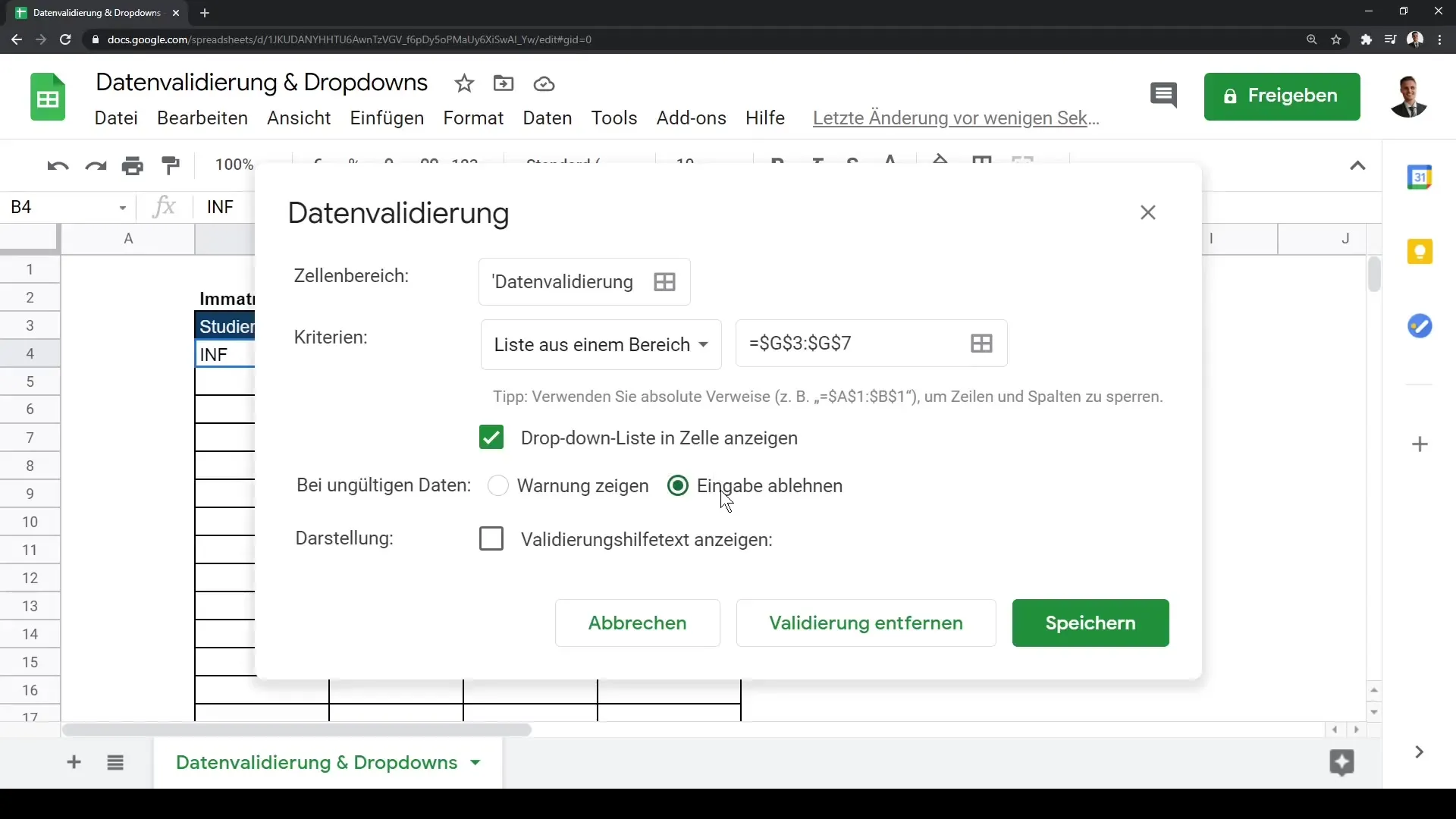 Andmehaldus ja rippmenüüd Google Sheets'i tabelites: Juhend samm-sammult