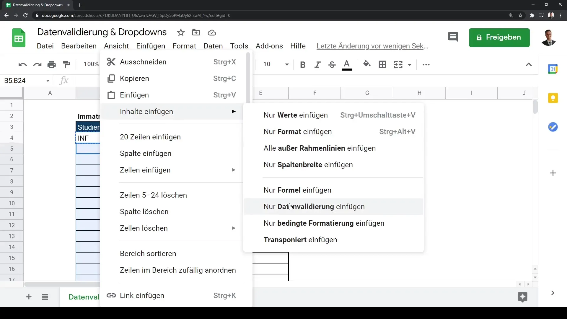 Andmehaldus ja rippmenüüd Google Sheets'i arvutustabelites: Samm-sammult juhend