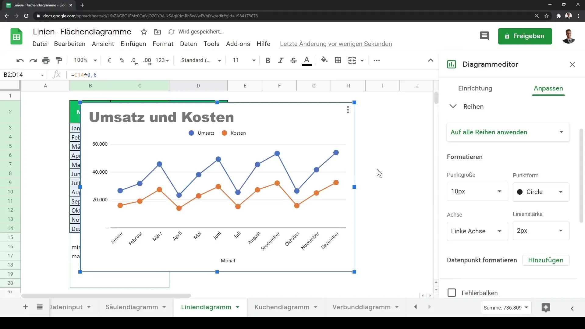 Joonisekujutised ja pinnadiagrammid Google Sheets'is: Põhjalik juhend