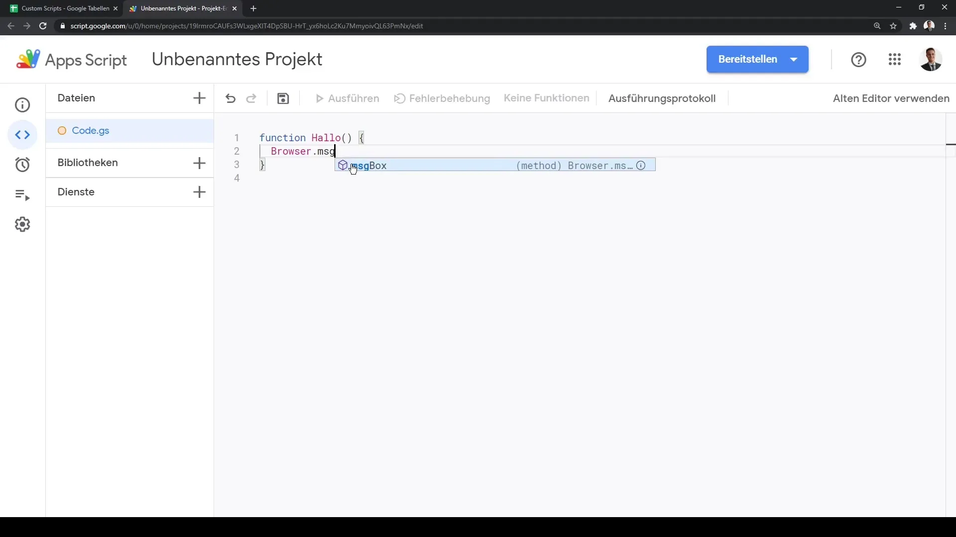 Google Sheetsi õpetus: kohandatud skriptide loomine
