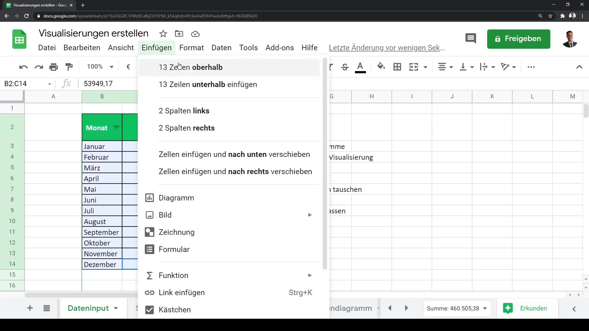 Google Sheetsi õpetus: visualisatsioonide loomine