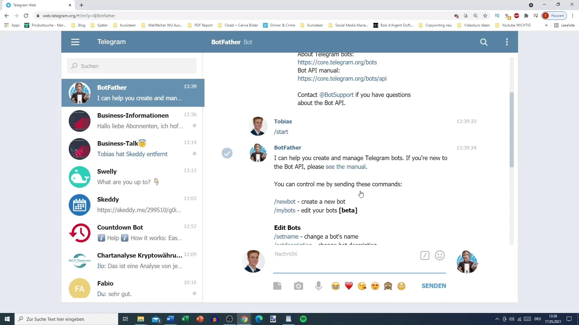 Utilizzare BotFather su Telegram: istruzioni passo dopo passo