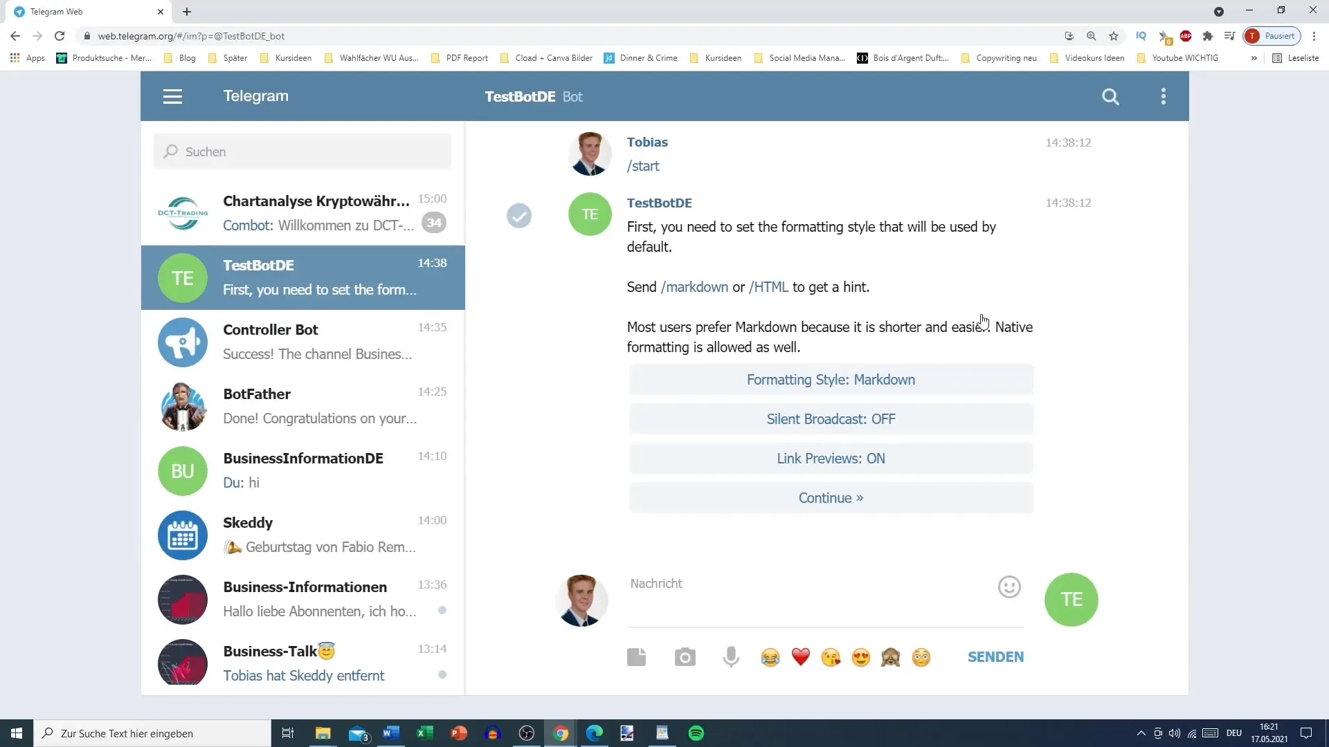 Tutorial su Telegram: creare un post per il bollettino