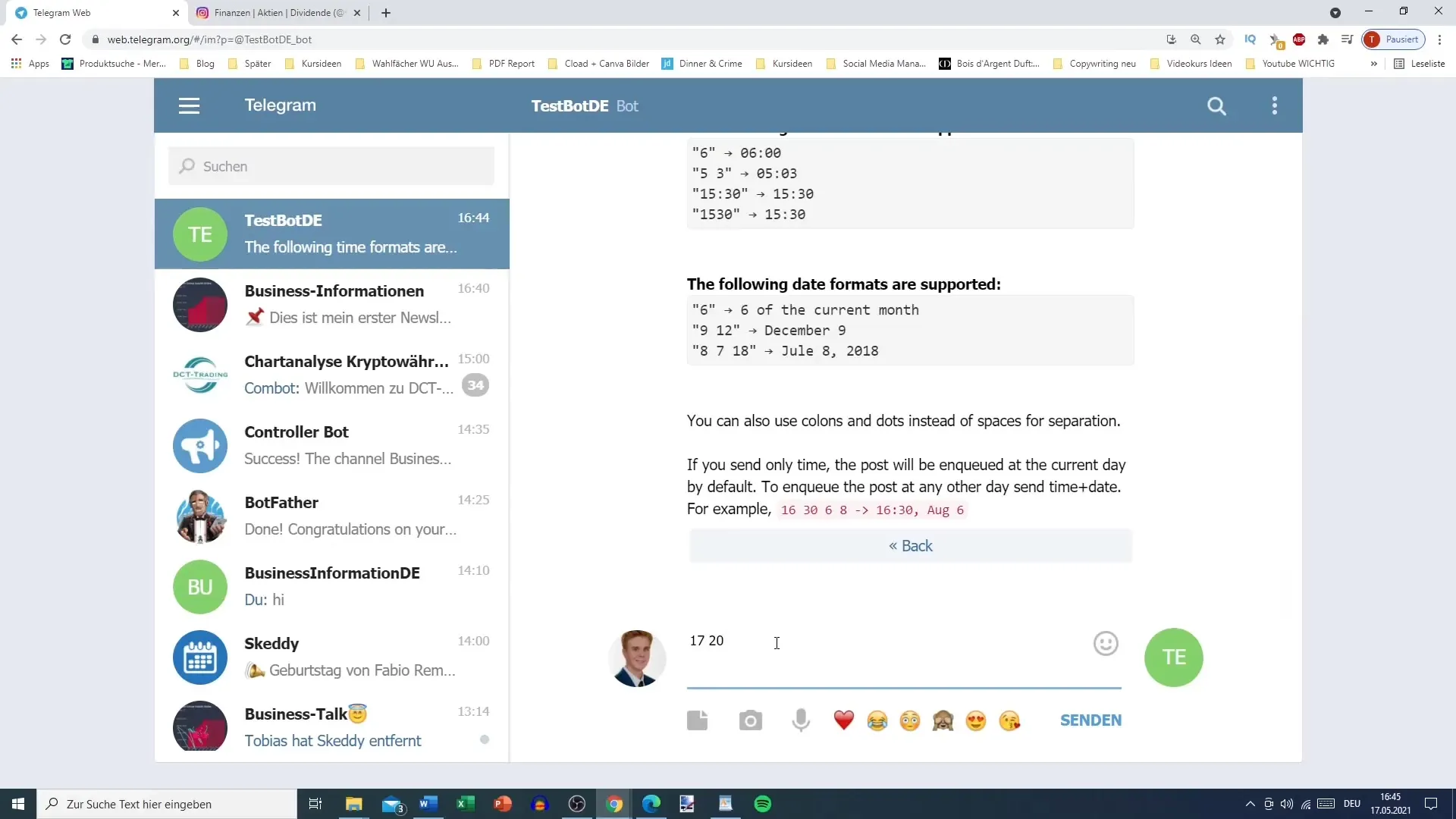 Naplánujte príspevok na Telegram v jedinečnom čase
